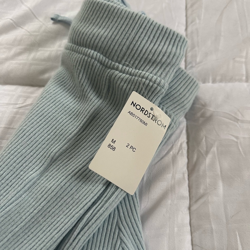 Light Blue Ribbed Knit Set - Picture 4 of 9